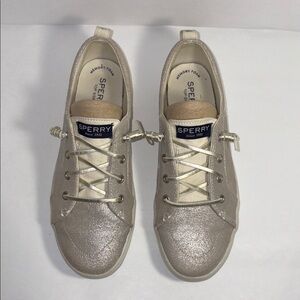 Sperry Youth Sparkling Tan Sneakers